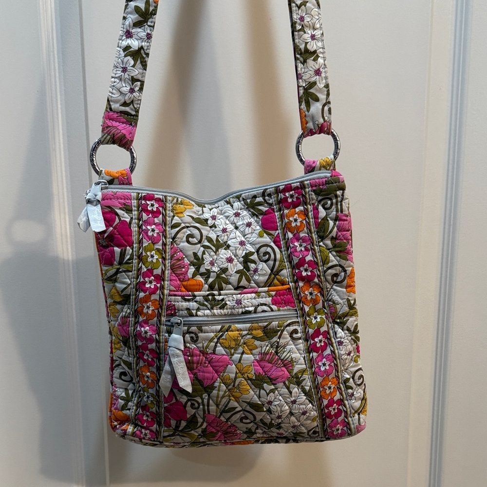 Vera Bradley Pink and Orange Floral 'Tea Garden' crossbody Bag